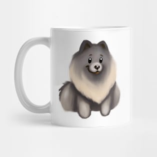 Cute Keeshond Drawing Mug